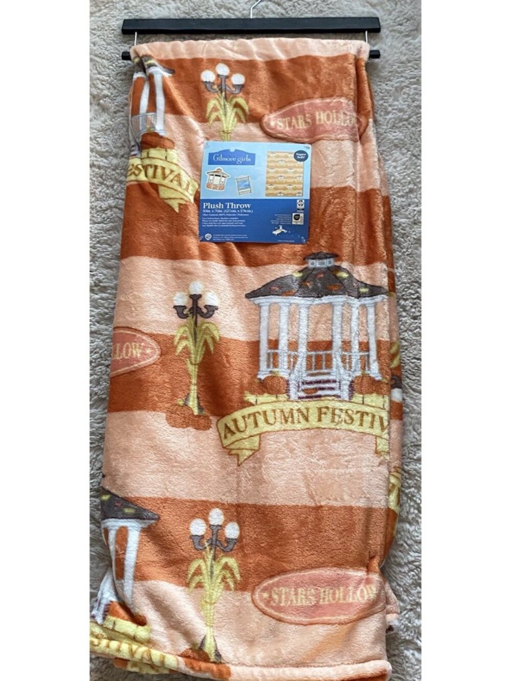 Gilmore Girls Stars Hollow Autumn Festival Gazebo 50"x70" Soft Throw Blanket NEW